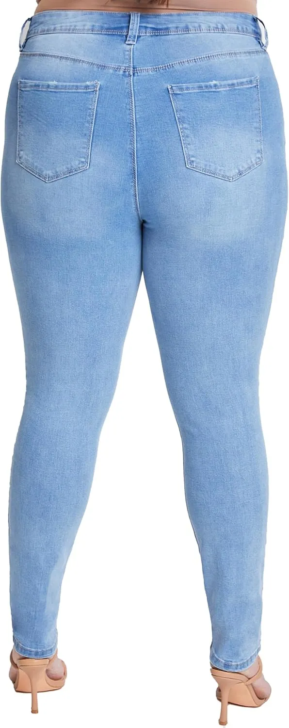 YMI Women's Plus Essential Skinny Jeans