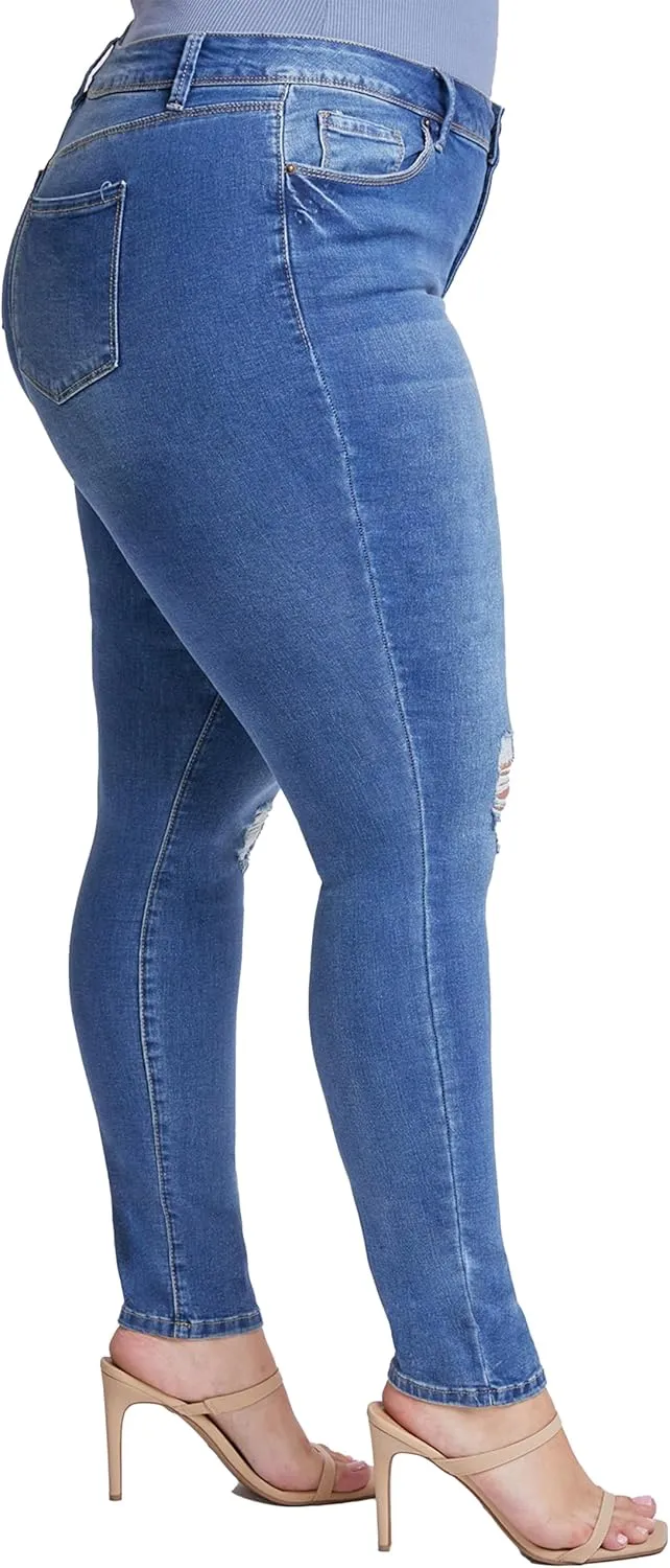 YMI Women's Plus Essential Skinny Jeans