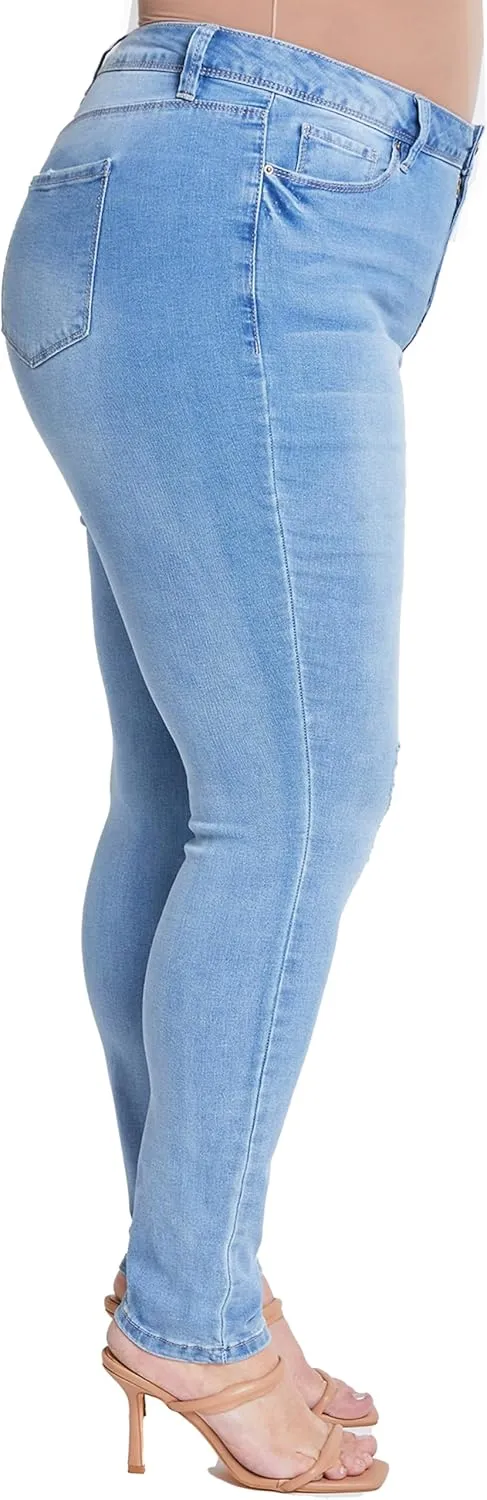 YMI Women's Plus Essential Skinny Jeans