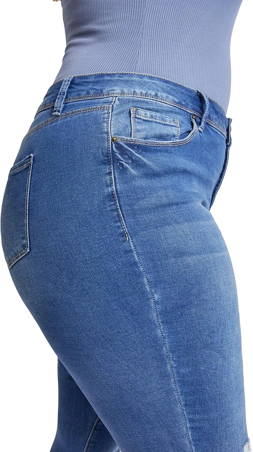 YMI Women's Plus Essential Skinny Jeans
